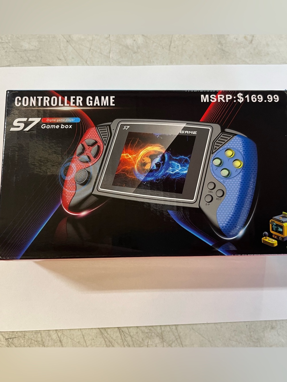 Portable Handheld Game Console - Red & Blue